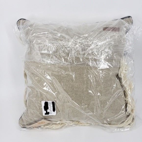 Cloud 9 Design Handwoven Wool Tassel Beaded Pillow - Picture 3 of 13